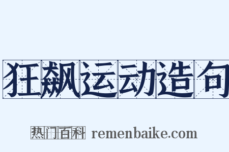 狂飙运动造句是什么意思的图片